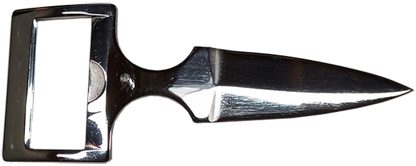 massey belt knife double edge wide in chrome